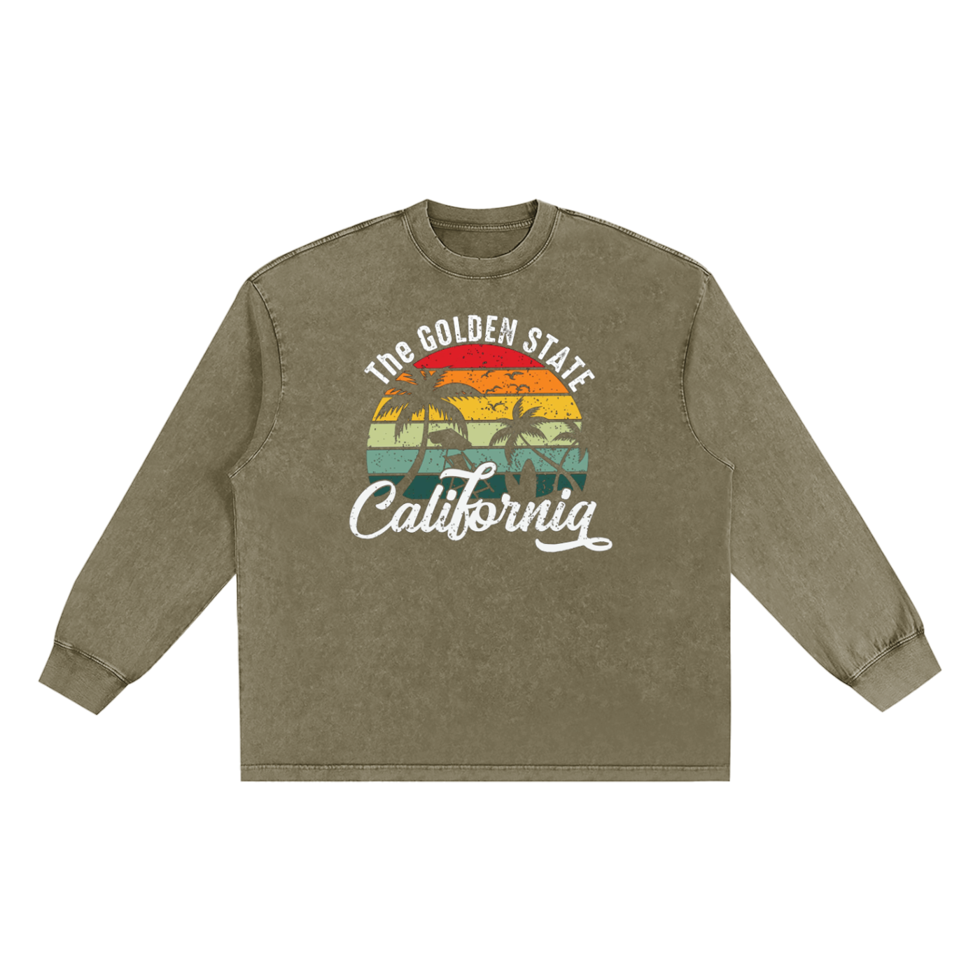 Snow Washed Oversize Long Sleeve T-shirt