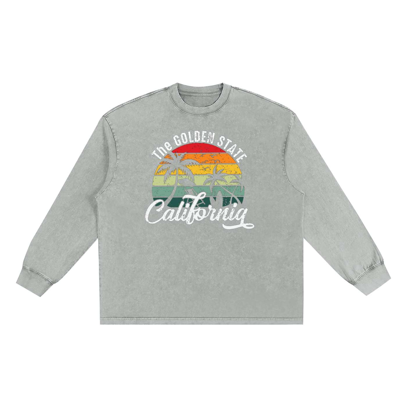 Snow Washed Oversize Long Sleeve T-shirt