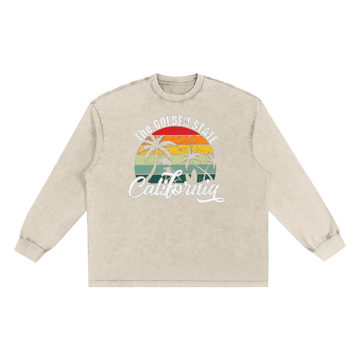 Snow Washed Oversize Long Sleeve T-shirt