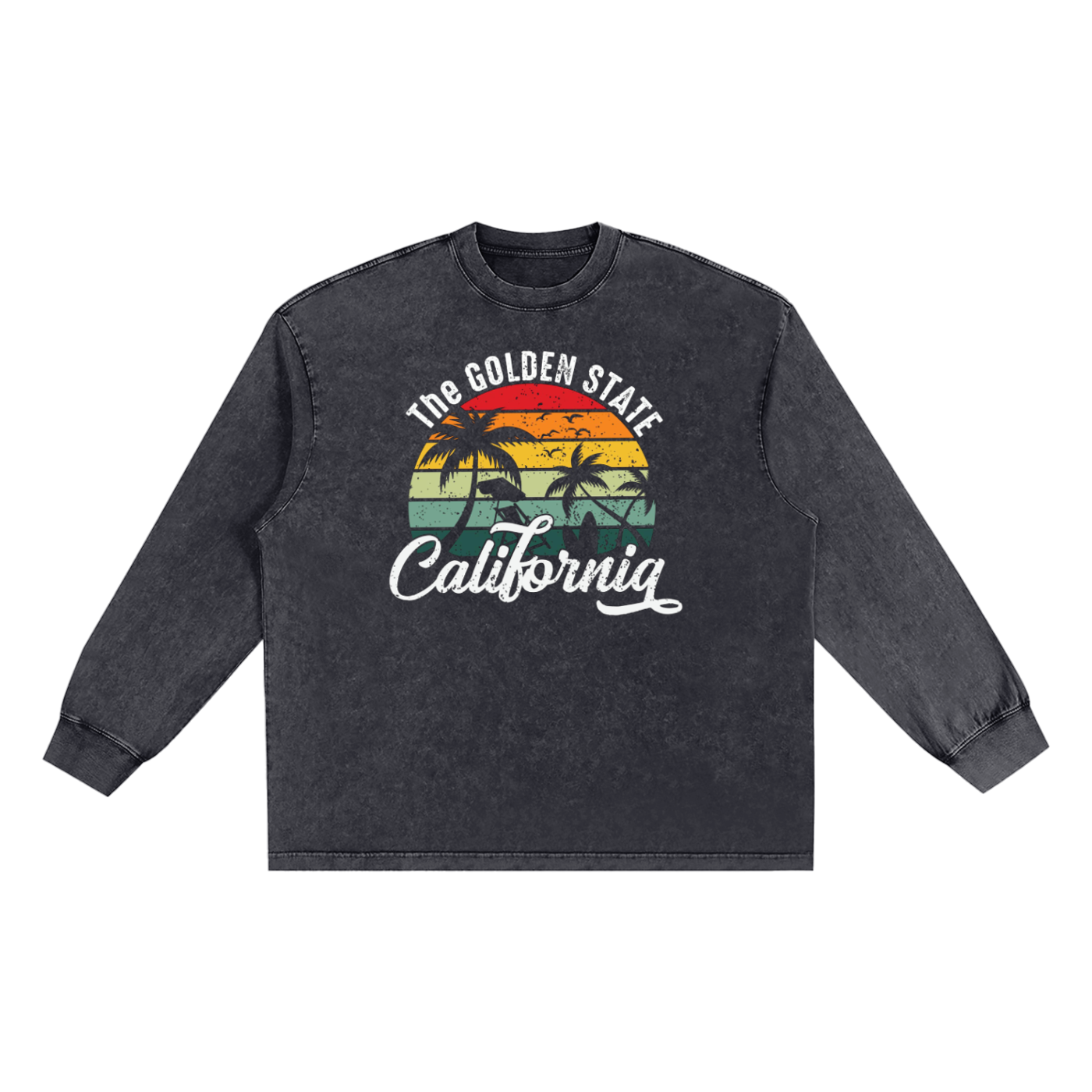 Snow Washed Oversize Long Sleeve T-shirt